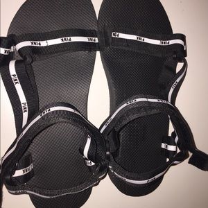 Women’s VS PINK Velcro strap sport slides!